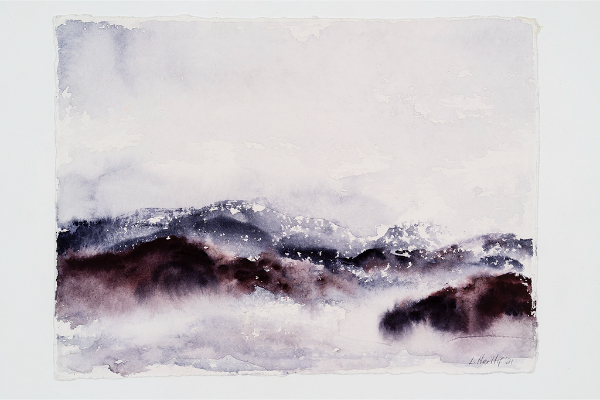 Transported I, aquarelle sur papier Nujabi, 16x13p.